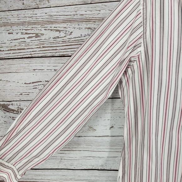 Polo by Ralph Lauren Men's Pink Striped Cotton Regent Custom Fit Shirt XL - Picture 4 of 13